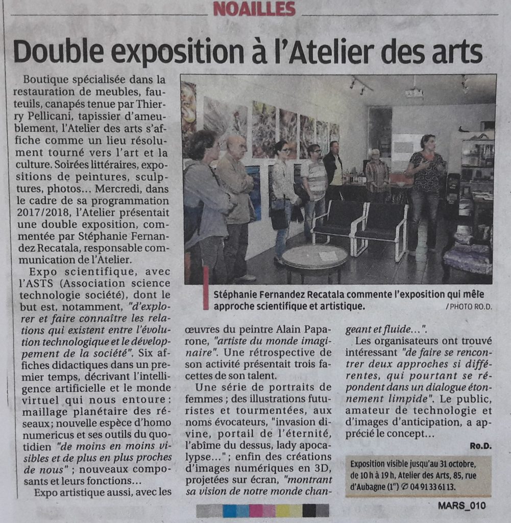 Double Exposition à l'Atelier des Arts