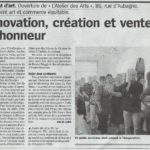 Article de presse – La Marseillaise – Inauguration de l’ouverture de l’Atelier des Arts – Mardi 28 Ju