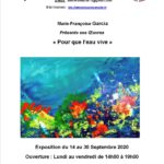 Exposition de Marie Françoise Garcia – du 14 au 30 Septembre 2020