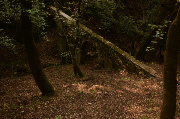 une vieux pond en pierre,trouvé en milieu de foret