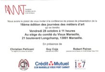 (16e) édition de métier d’arts du 18 au 20 Novembre 2022 invitation presse